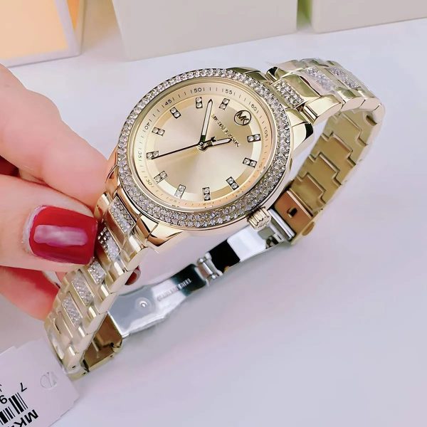 Montre femme Michael Kors Glamour réf. MK4575, mouvement quartz, boîtier 38 mm, acier inoxydable – vue principale, Horlova Maroc