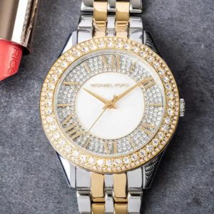 Montre femme Michael Kors Harlowe réf. MK4811, mouvement quartz, boîtier 38 mm, acier inoxydable – vue principale, Horlova Maroc
