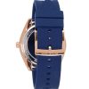 Montre femme Michael Kors Janelle 42 mm réf. MK7140, cadran bleu, bracelet silicone – vue de trois-quarts