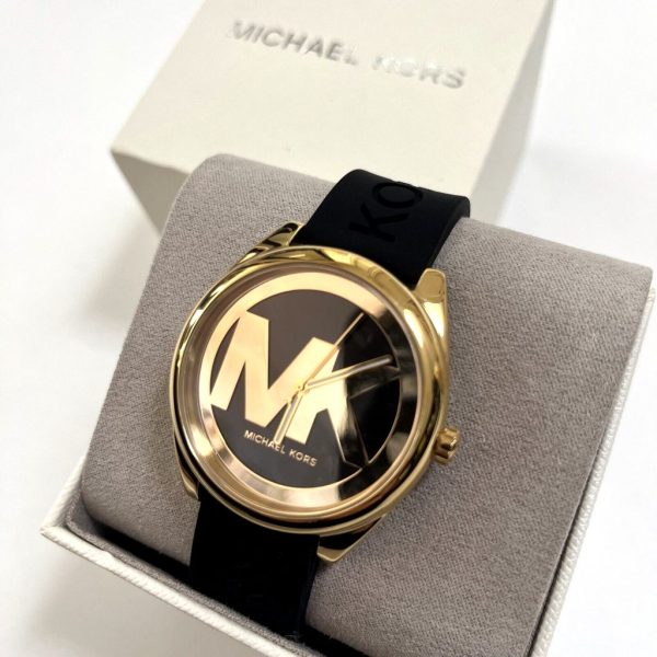 Montre femme Michael Kors Janelle Réf. réf. MK7313, mouvement quartz, boîtier 42 mm, acier inoxydable, silicone – troisième vue