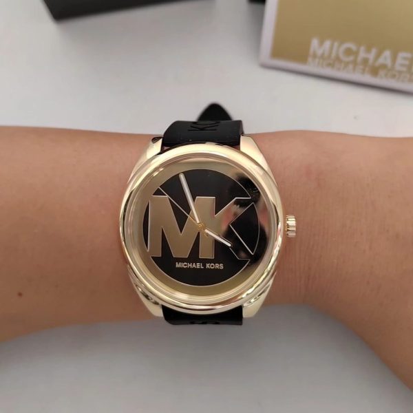 Montre femme Michael Kors Janelle Réf. réf. MK7313, mouvement quartz, boîtier 42 mm, acier inoxydable, silicone – quatrième vue