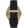 Montre femme Michael Kors Jessa 40 mm réf. MK6944, cadran noir, bracelet caoutchouc – vue de trois-quarts
