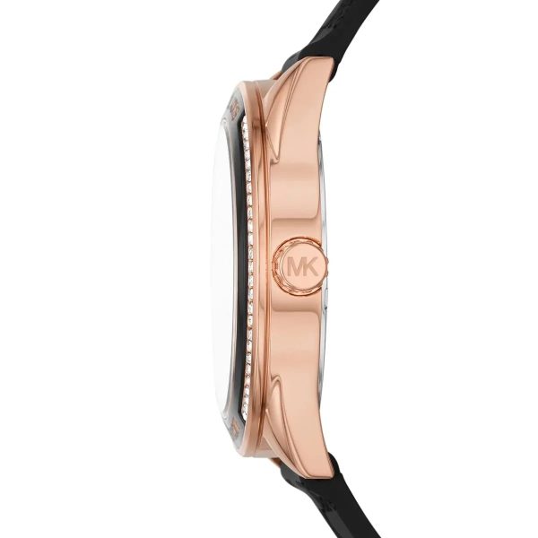 Montre femme Michael Kors Jessa 40 mm réf. MK7373, cadran noir, mouvement quartz – autre angle