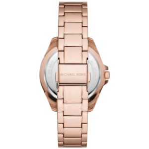 Montre femme Michael Kors Kacie 39 mm réf. MK6930, cadran bleu, bracelet acier – vue de trois-quarts