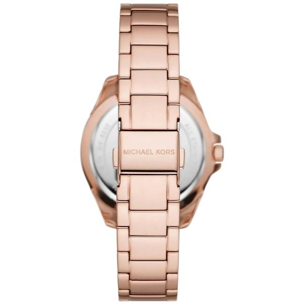Montre femme Michael Kors Kacie 39 mm réf. MK6930, cadran bleu, bracelet acier – vue de trois-quarts