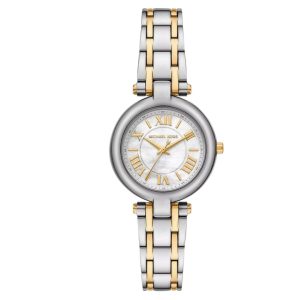 Montre femme Michael Kors Laney 30 mm réf. MK4895, cadran nacré, bracelet acier, mouvement quartz – vue de face | Horlova Maroc