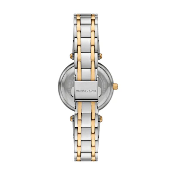 Montre femme Michael Kors Laney 30 mm réf. MK4895, cadran nacré, bracelet acier – vue rapprochée