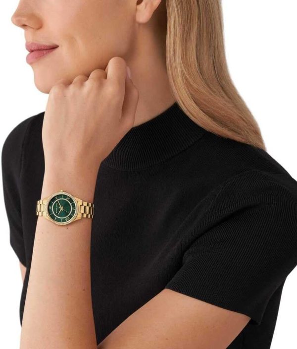 Montre femme Michael Kors Lauryn réf. MK4737, mouvement quartz, boîtier 33 mm, acier inoxydable – vue principale, Horlova Maroc