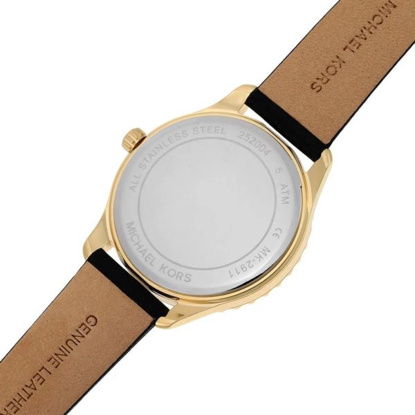 Montre femme Michael Kors Layton réf. MK2911, mouvement quartz, boîtier 38 mm, acier inoxydable, cuir, verre minéral – quatrième vue