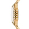 Montre femme Michael Kors Lennox 30 mm réf. MK7394, cadran noir, bracelet acier – vue de trois-quarts