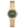 Montre femme Michael Kors Lennox 30 mm réf. MK7395, cadran vert, bracelet acier, mouvement quartz – vue de face | Horlova Maroc