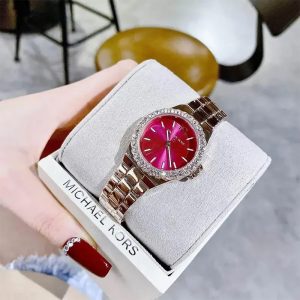 Montre femme Michael Kors Lennox réf. MK7396, mouvement quartz, boîtier 30 mm, acier inoxydable – vue principale, Horlova Maroc