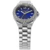 Montre femme Michael Kors Lennox 30 mm réf. MK7397, cadran bleu, bracelet acier – vue de trois-quarts