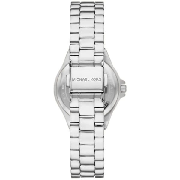 Montre femme Michael Kors Lennox 30 mm réf. MK7397, cadran bleu, bracelet acier – vue rapprochée