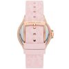 Montre femme Michael Kors Lennox 37 mm réf. MK7282, cadran rose, bracelet silicone – autre angle