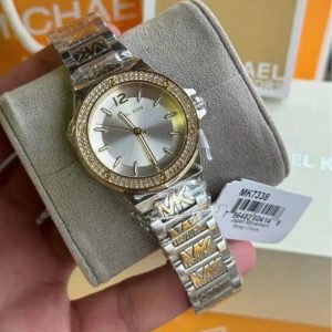 Montre femme Michael Kors Lennox réf. MK7338, mouvement quartz, boîtier 37 mm, acier inoxydable – vue principale, Horlova Maroc