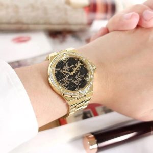 Montre femme Michael Kors Lennox réf. MK7404, mouvement quartz, boîtier 37 mm, acier inoxydable – vue principale, Horlova Maroc