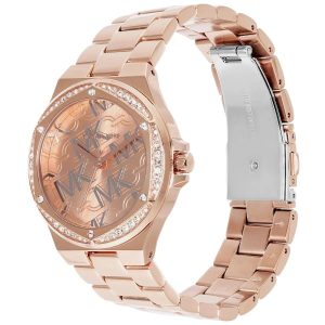 Montre femme Michael Kors Lennox 37 mm réf. MK7405, cadran rose, mouvement quartz – vue de trois-quarts