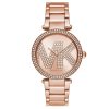 Montre femme Michael Kors Lennox 37 mm réf. MK7405, cadran rose, mouvement quartz – vue rapprochée