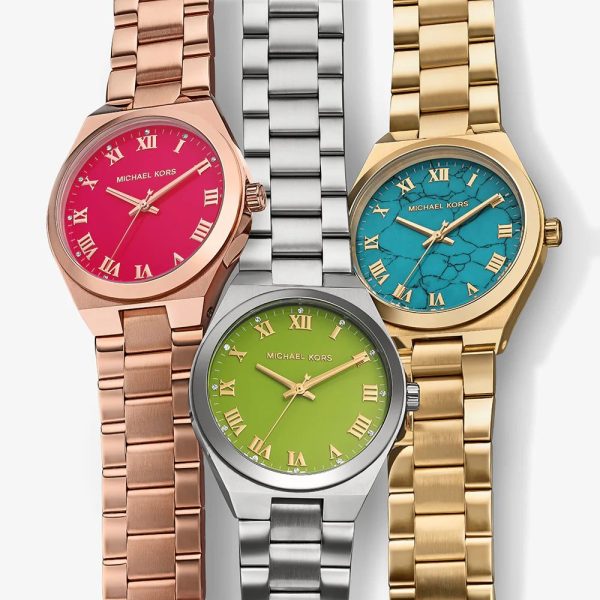 Montre femme Michael Kors Lennox réf. MK7462, mouvement quartz, boîtier 37 mm, acier inoxydable – deuxième vue