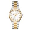 Montre femme Michael Kors Lennox 37 mm réf. MK7464, cadran blanc, mouvement quartz – vue de face | Horlova Maroc