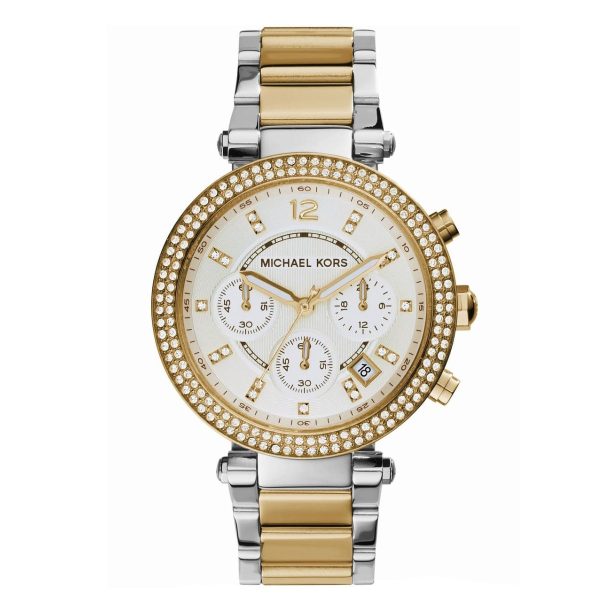 Montre femme Michael Kors Lennox Multicolore 43 mm réf. MK7284, bracelet acier, mouvement quartz – vue de face | Horlova Maroc