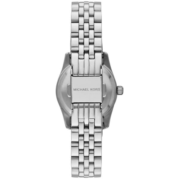 Montre femme Michael Kors Lexington 26 mm réf. MK3228, cadran argenté, bracelet acier – vue de trois-quarts
