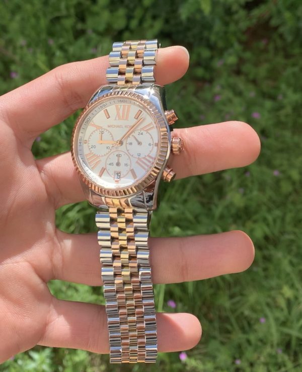 Montre femme Michael Kors Lexington réf. MK5735, chronographe quartz, boîtier 38 mm, acier inoxydable – deuxième vue
