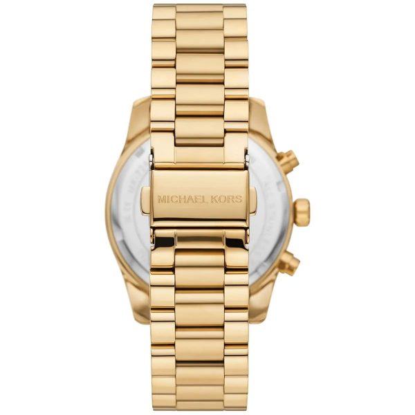 Montre femme Michael Kors Lexington 38 mm réf. MK7241, cadran blanc, bracelet acier – autre angle