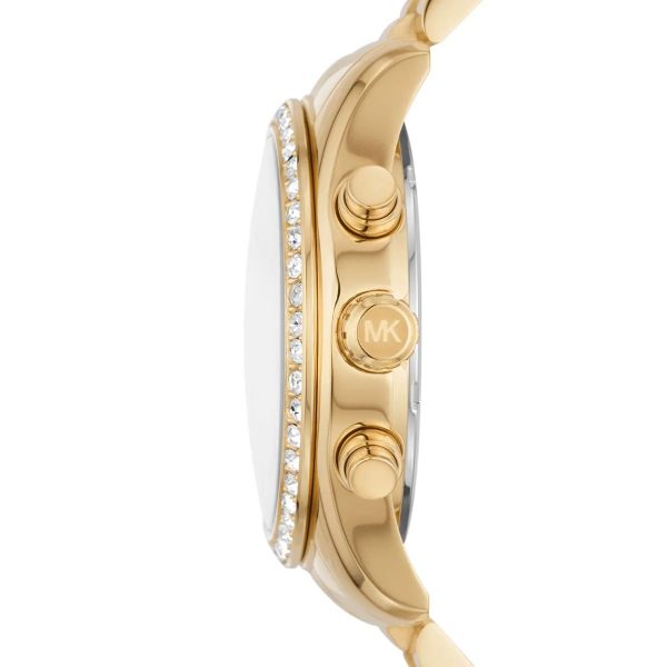 Montre femme Michael Kors Lexington 38 mm réf. MK7241, cadran blanc, bracelet acier – vue rapprochée