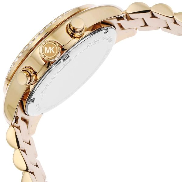 Montre femme Michael Kors Lexington 38 mm réf. MK7276, cadran marron, bracelet acier – autre angle