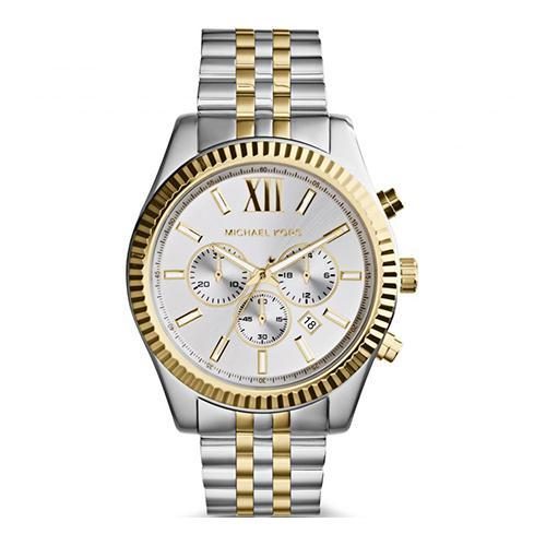 Montre femme Michael Kors Lexington réf. MK8344, chronographe quartz, boîtier 39 mm, acier inoxydable – vue principale, Horlova Maroc