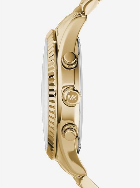 Montre femme Michael Kors Lexington réf. MK8281, chronographe quartz, boîtier 45 mm, acier inoxydable – troisième vue