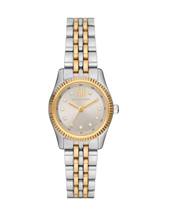 Montre femme Michael Kors Lexington réf. MK4815, cadran blanc, bracelet acier, mouvement quartz – vue de face | Horlova Maroc