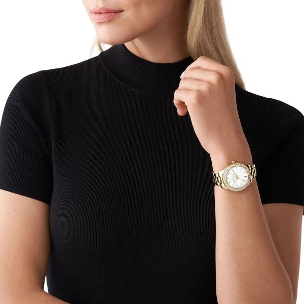 Montre femme Michael Kors Liliane Pavé réf. MK4555, mouvement quartz, boîtier 36 mm, acier inoxydable – deuxième vue