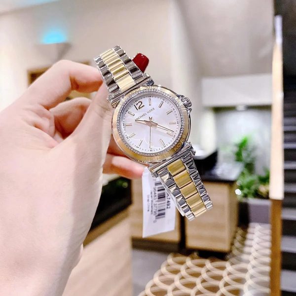 Montre femme Michael Kors Maren réf. MK7492, mouvement quartz, boîtier 33 mm, acier inoxydable – troisième vue