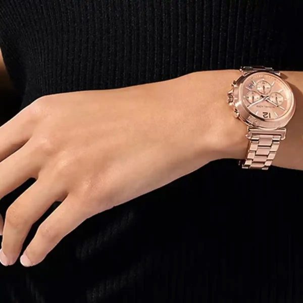 Montre femme Michael Kors Maren réf. MK7494, mouvement quartz, boîtier 40 mm, acier inoxydable – vue principale, Horlova Maroc