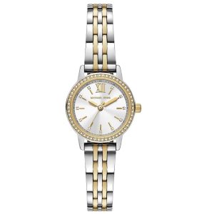 Montre femme Michael Kors Melissa 26 mm réf. MKO1172, cadran blanc, mouvement quartz – vue de face | Horlova Maroc
