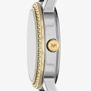 Montre femme Michael Kors Melissa 26 mm réf. MKO1172, cadran blanc, mouvement quartz – vue de trois-quarts