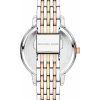 Montre femme Michael Kors Melissa 35 mm réf. MKO1117, cadran argenté, bracelet acier – vue de trois-quarts