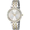 Montre femme Michael Kors Mini Darci Bicolore 38 mm réf. MK3405, cadran argenté, bracelet acier – vue rapprochée