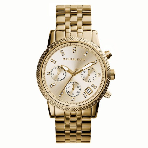 Montre femme Michael Kors réf. MK5676, bracelet acier, mouvement quartz – vue de face | Horlova Maroc