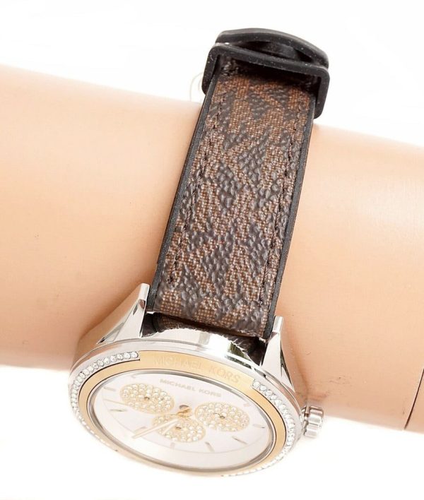 Montre femme Michael Kors réf. MK7205, mouvement quartz, cuir – troisième vue – Horlova Maroc