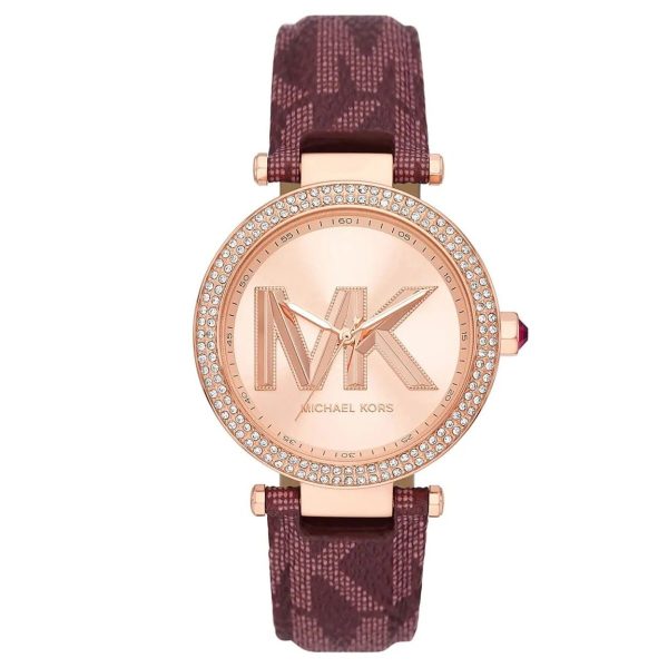 Montre femme Michael Kors Parker 39 mm réf. MK2974, mouvement quartz – vue de face | Horlova Maroc