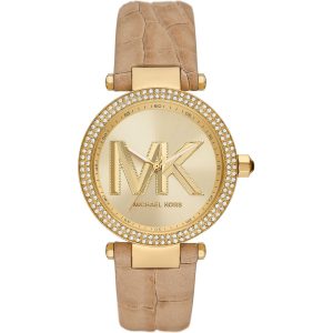 Montre femme Michael Kors Parker 39 mm réf. MK4725, cadran jaune, mouvement quartz – vue de face | Horlova Maroc