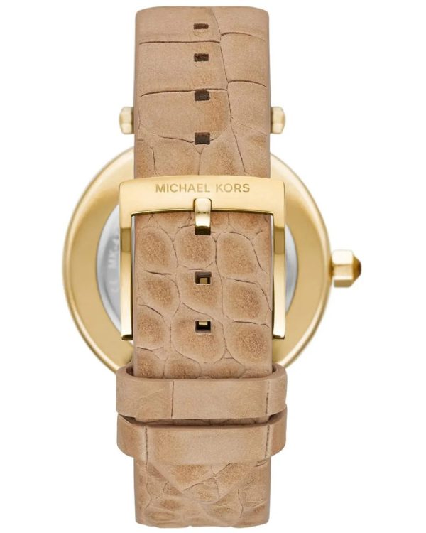 Montre femme Michael Kors Parker 39 mm réf. MK4725, cadran jaune, mouvement quartz – vue de trois-quarts