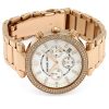 Montre femme Michael Kors Parker 39 mm réf. MK5491, cadran blanc, bracelet acier – vue de trois-quarts