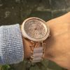 Montre femme Michael Kors Parker réf. MK5896, chronographe quartz, boîtier 39 mm, acier inoxydable, verre minéral – troisième vue