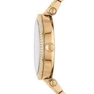 Montre femme Michael Kors Parker 39 mm réf. MK6659, cadran doré, mouvement quartz – vue de trois-quarts