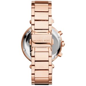 Montre femme Michael Kors Parker Violette 39 mm réf. MK6108, cadran violet, bracelet acier – vue de trois-quarts